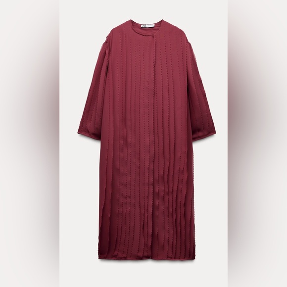 Zara ZW collection texture scallop coat - Picture 5 of 8